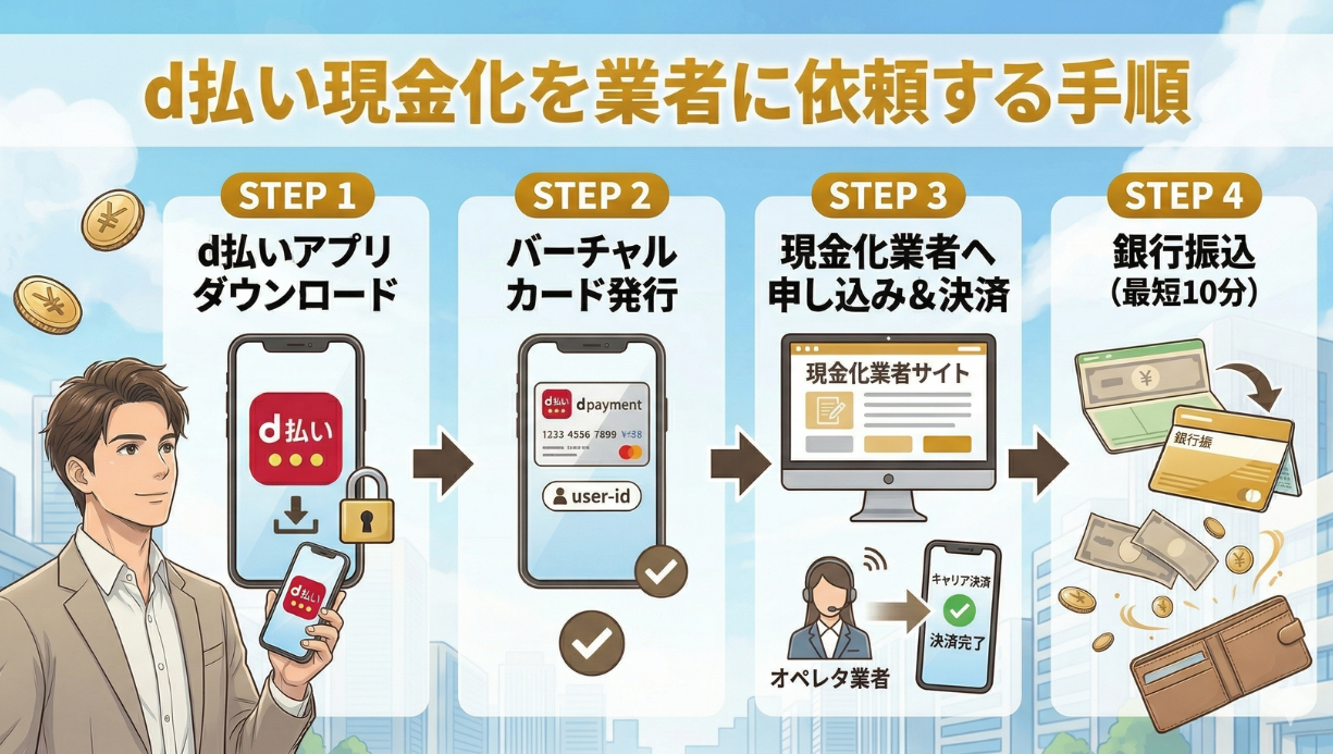 d払い現金化はバレる?即日で現金を確保する最新の手順